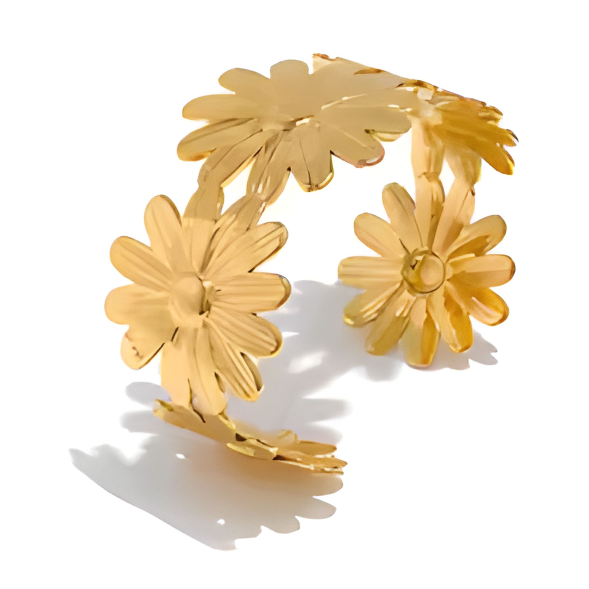 Sunflower Wide Cuff Bracelet