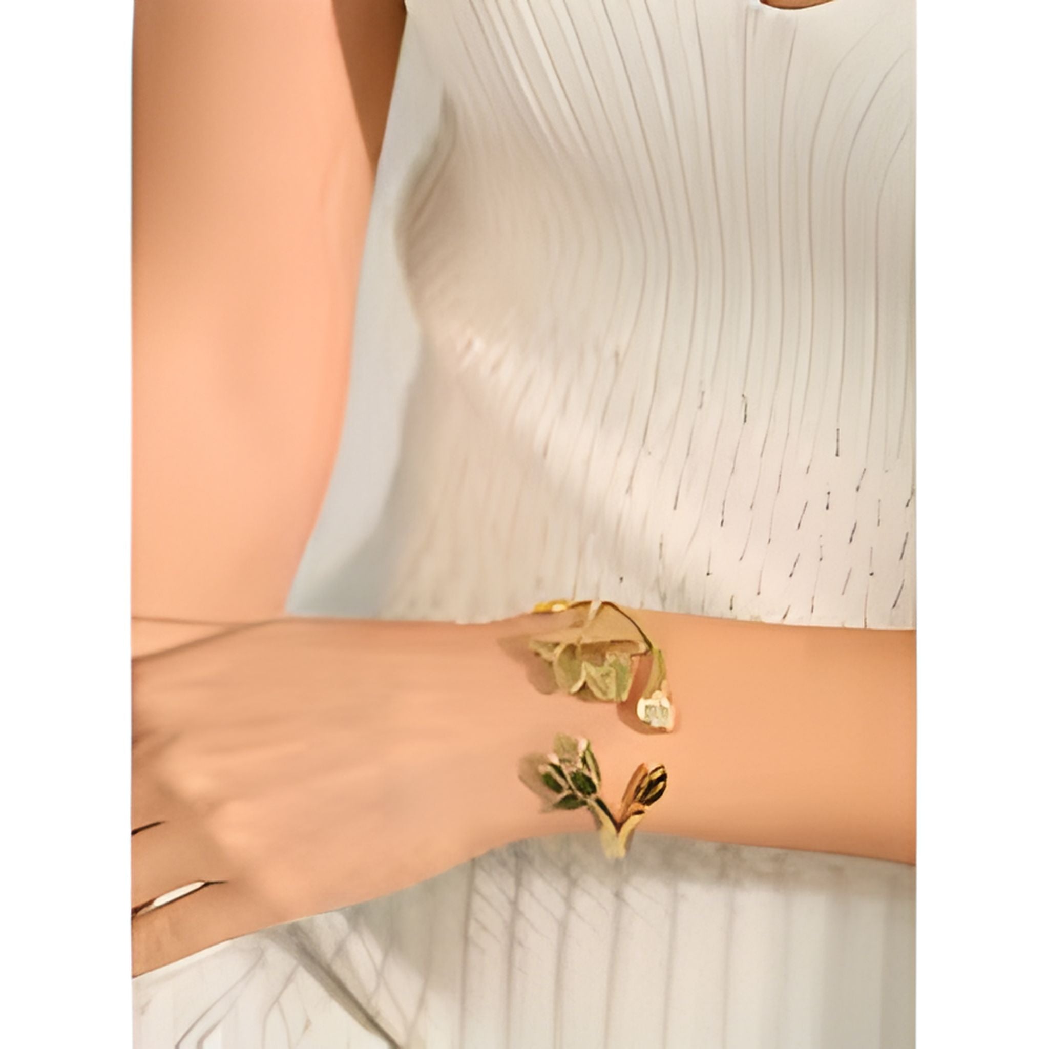 Geometric Hollow Stainless Steel Cuff