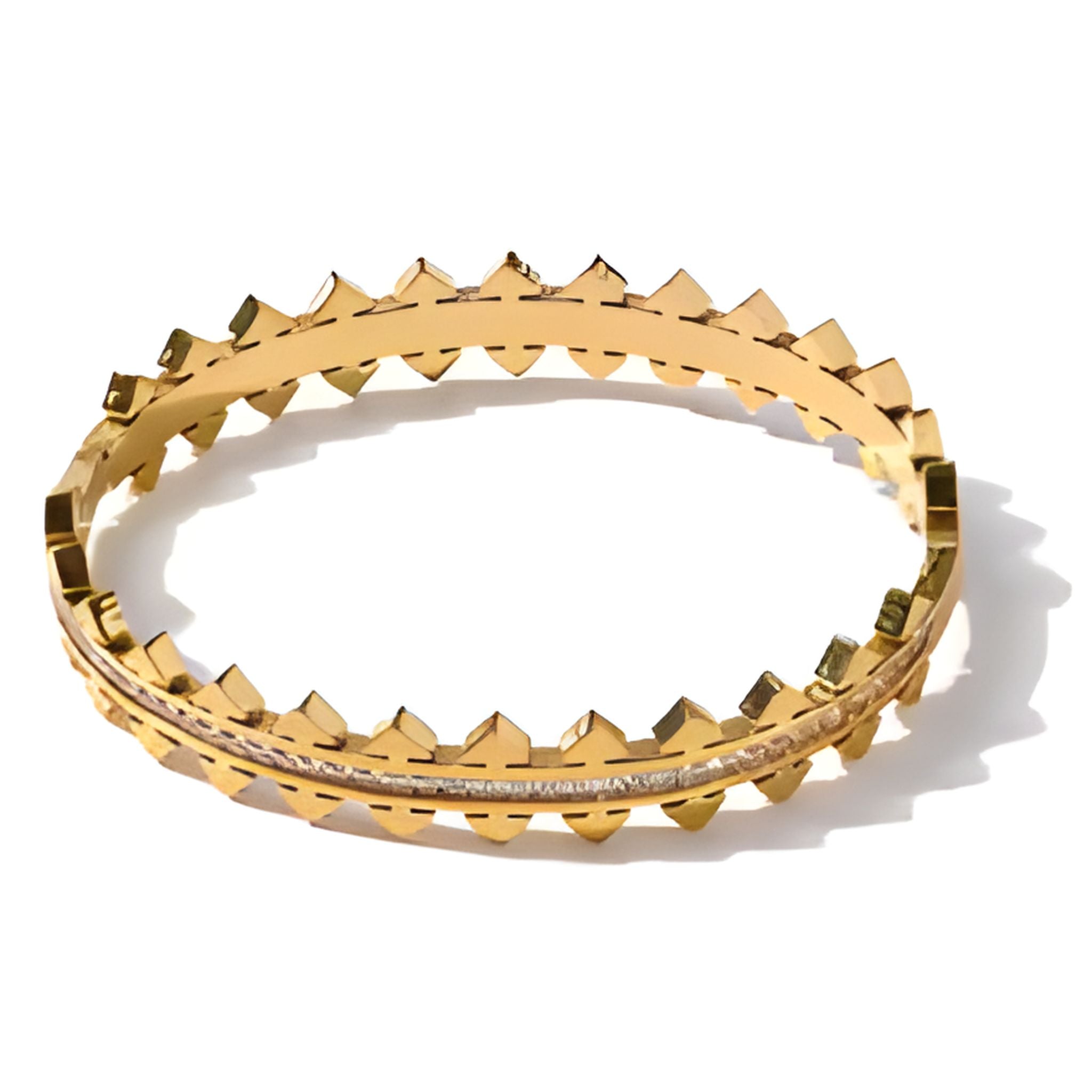 Gold Cubic Zirconia Geometric Bracelet
