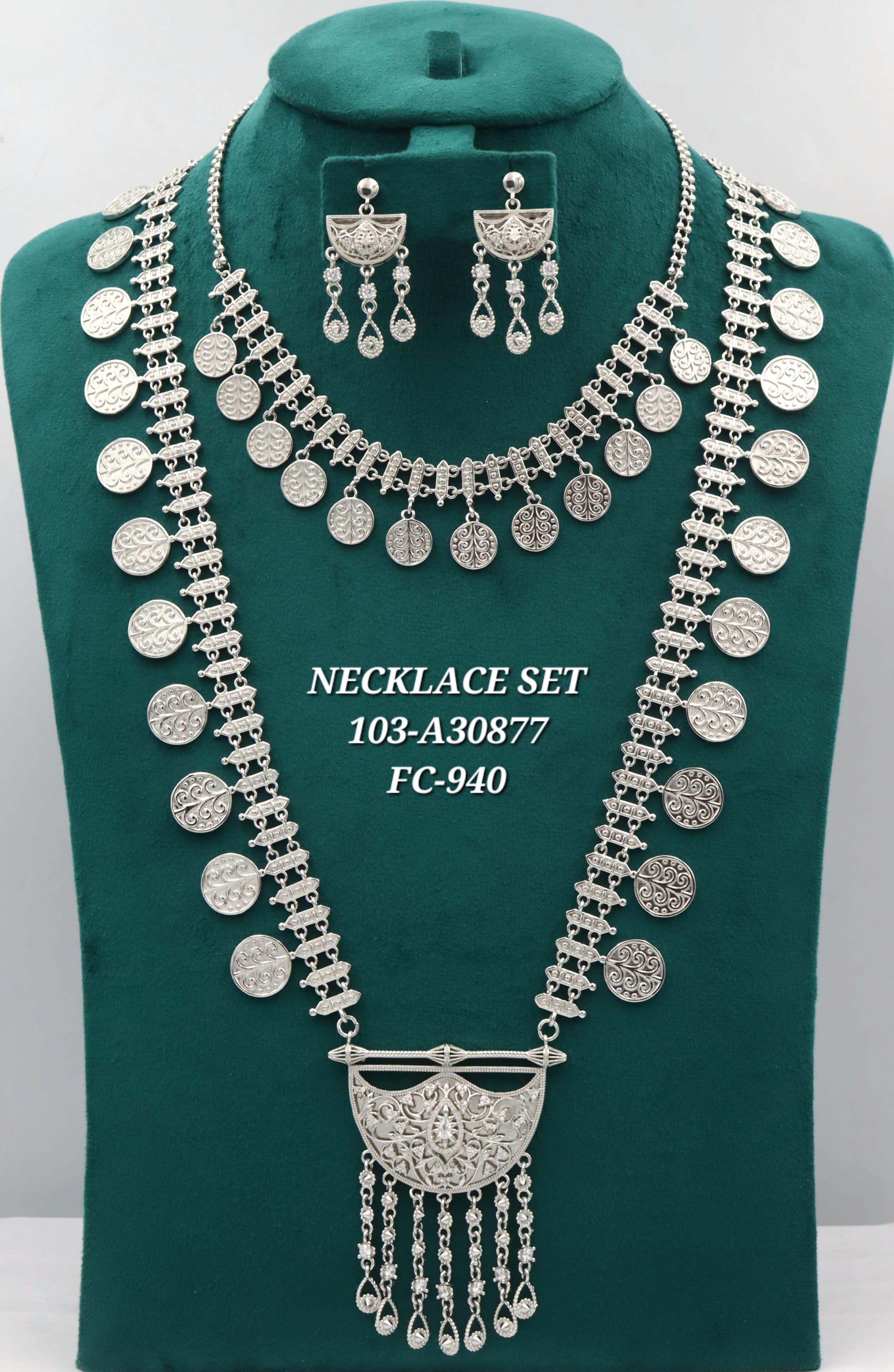 Long Silver Chain Necklace