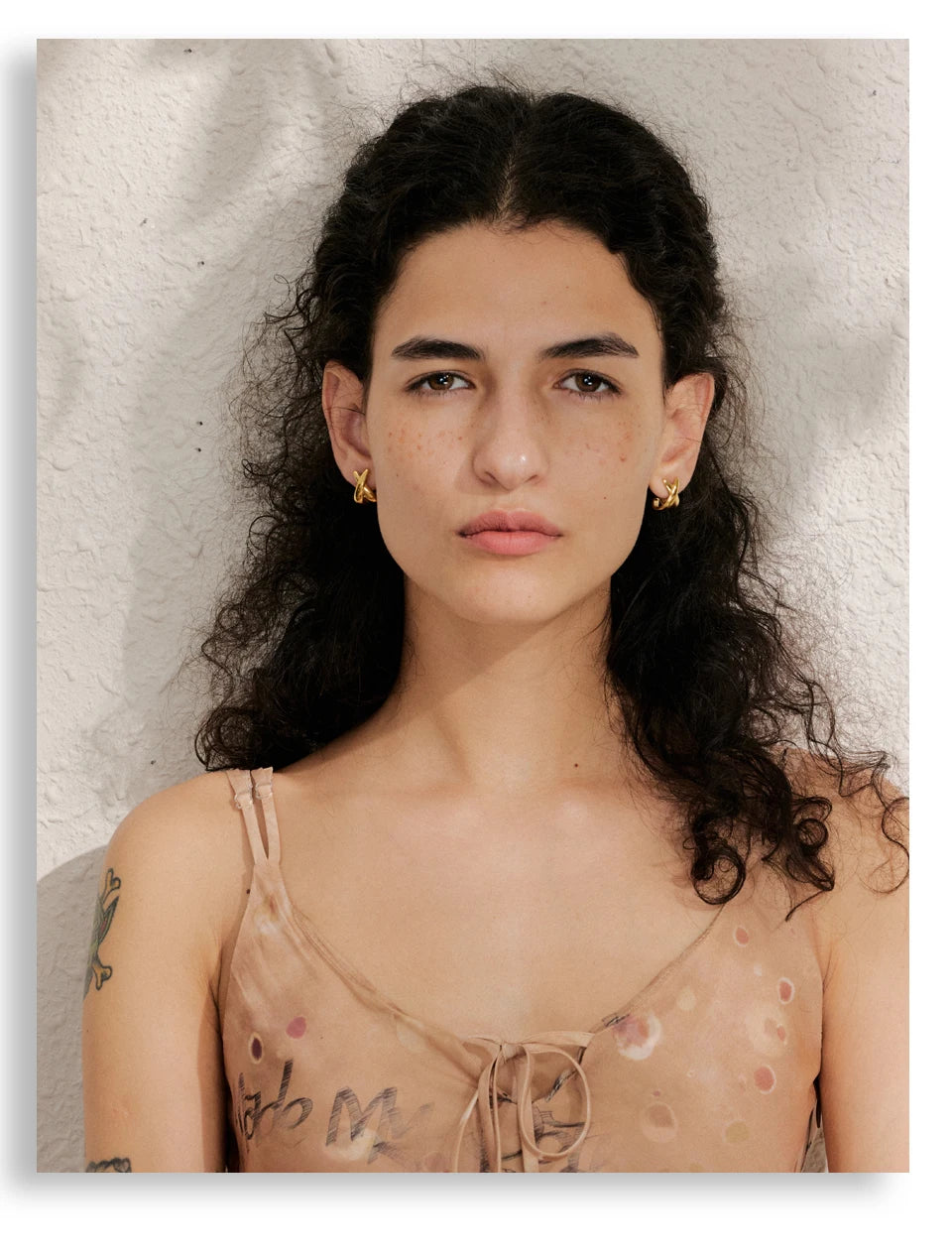 18K PVD X-Shape Stud Earrings