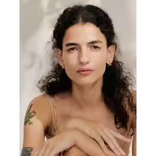 18K PVD X-Shape Stud Earrings