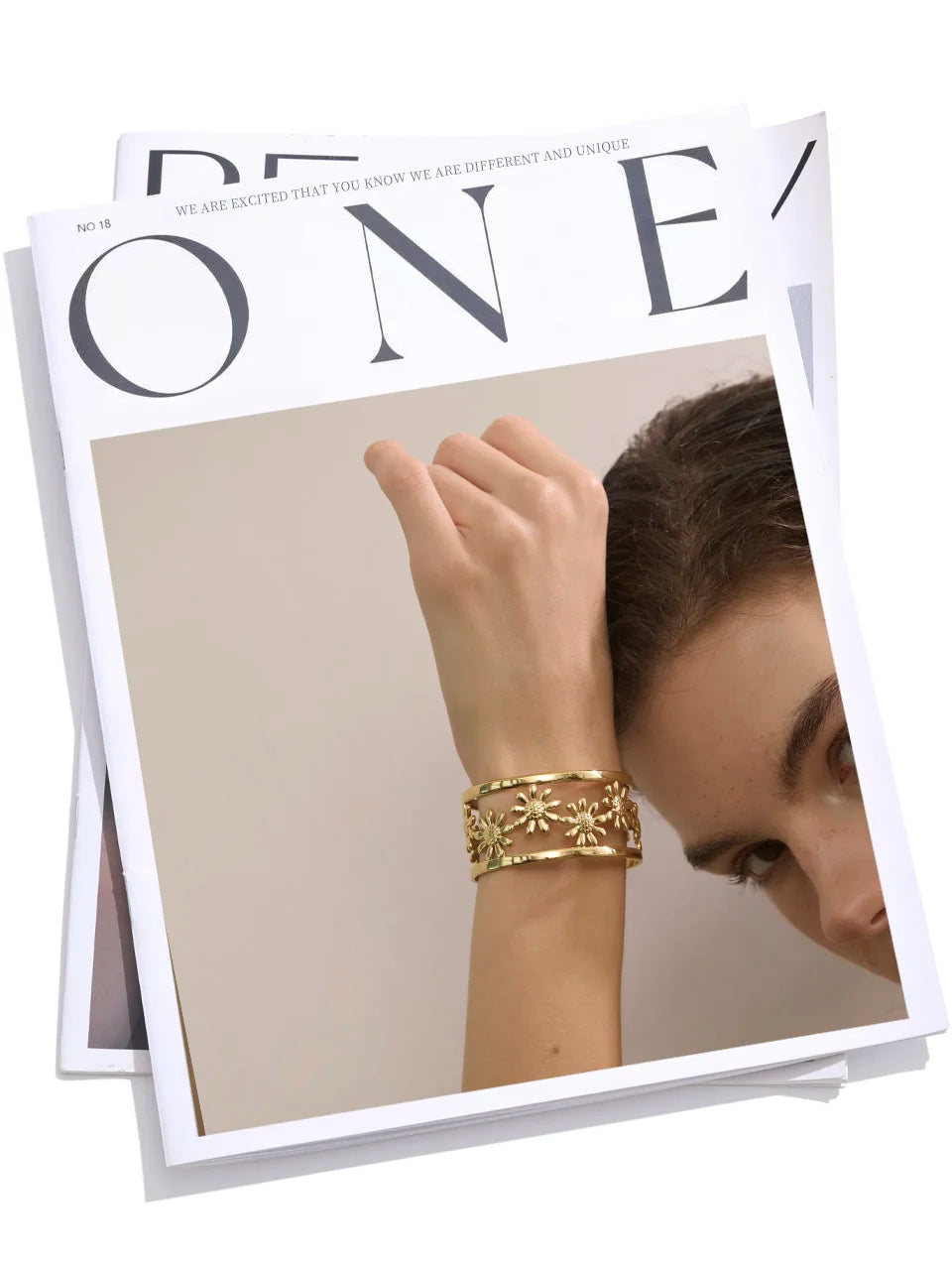 Stainless Steel Flower Hollow Cuff Bracelet