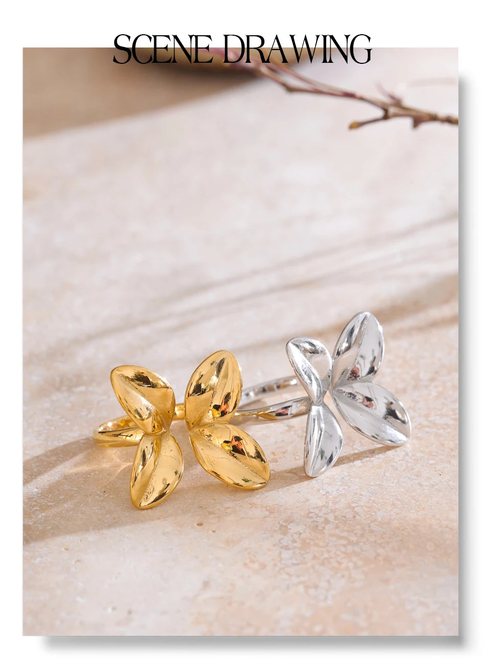 Flower Adjustable Ring