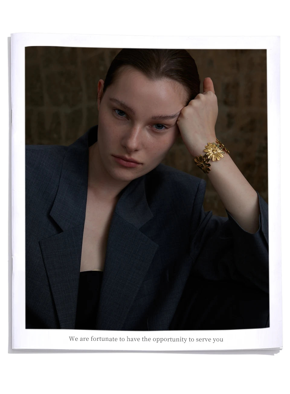 Sunflower Wide Cuff Bracelet