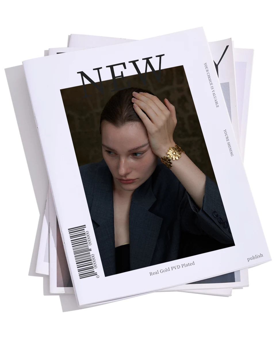 Sunflower Wide Cuff Bracelet