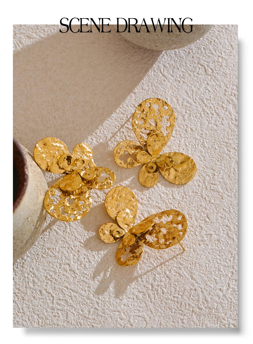 Butterfly Hollow Earrings