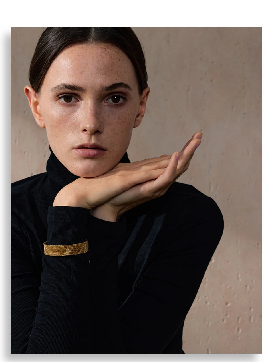 Gold Chain Tassel Cuff Bracelet