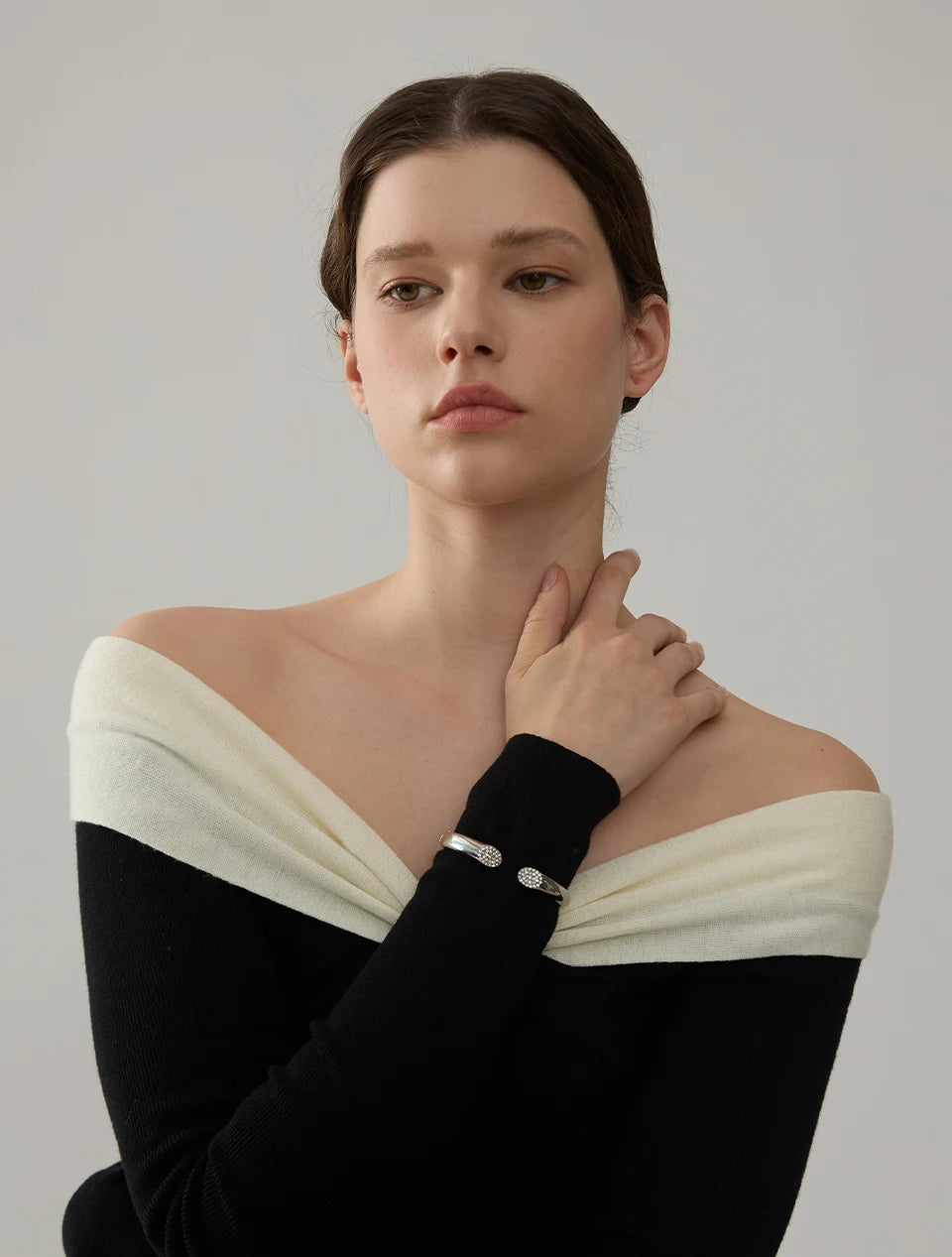 Cubic Zirconia Open Bracelet