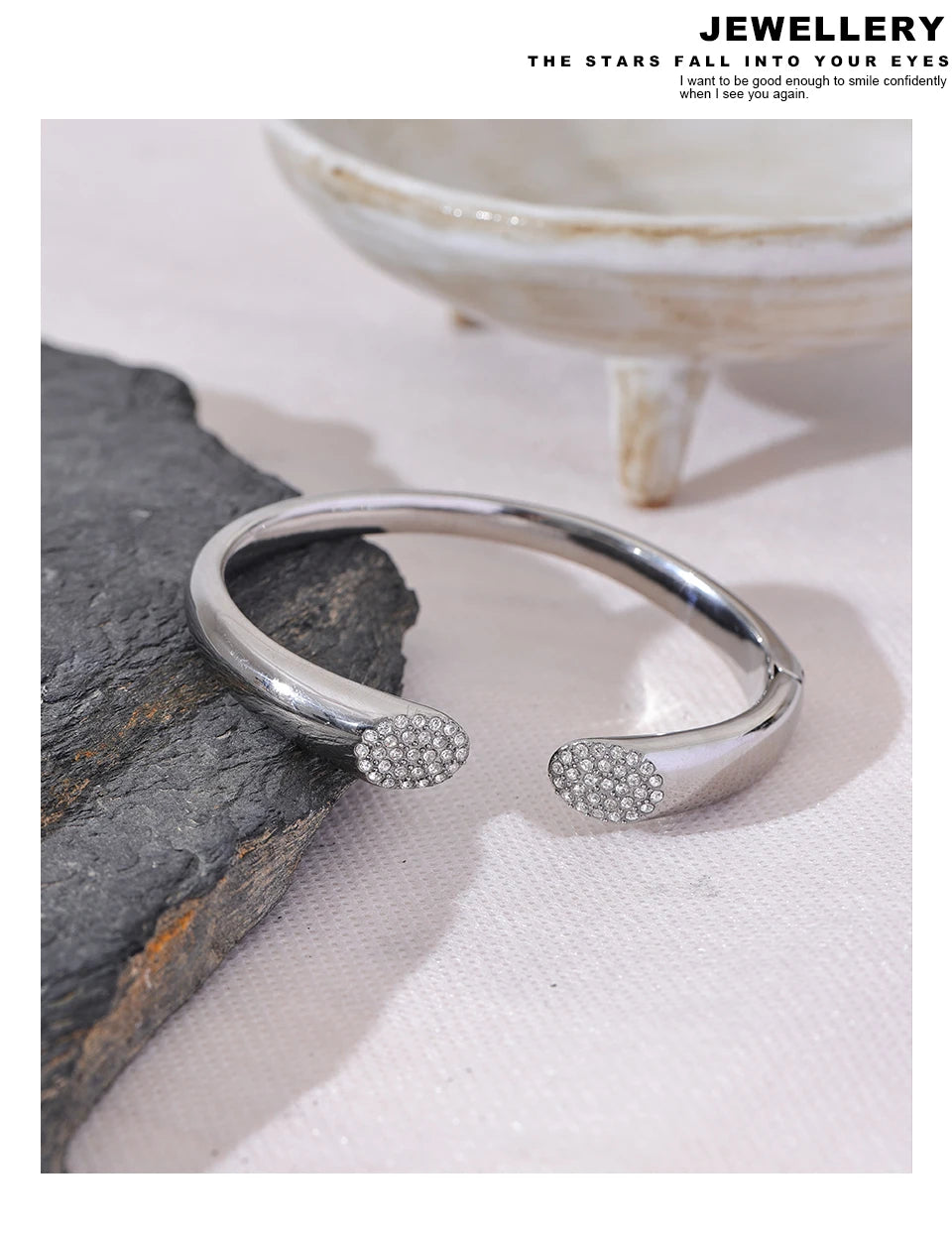 Cubic Zirconia Open Bracelet