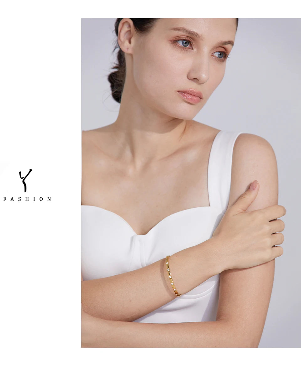 Cubic Zirconia Gold Bracelet