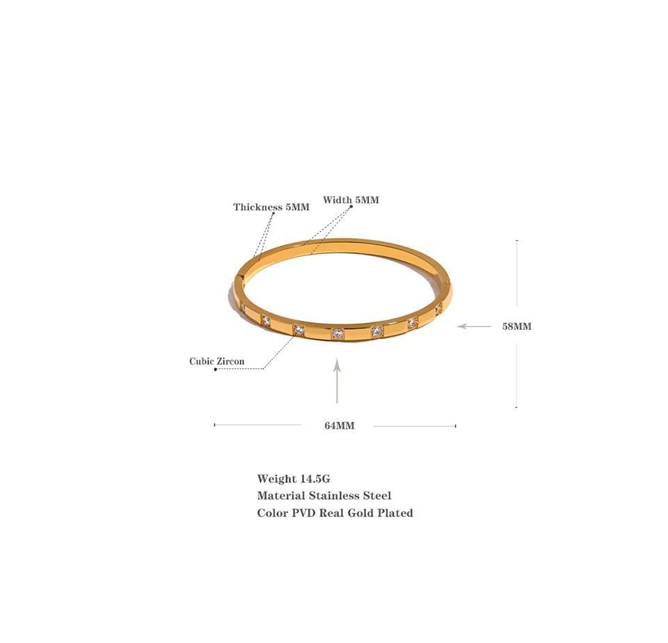 Cubic Zirconia Gold Bracelet