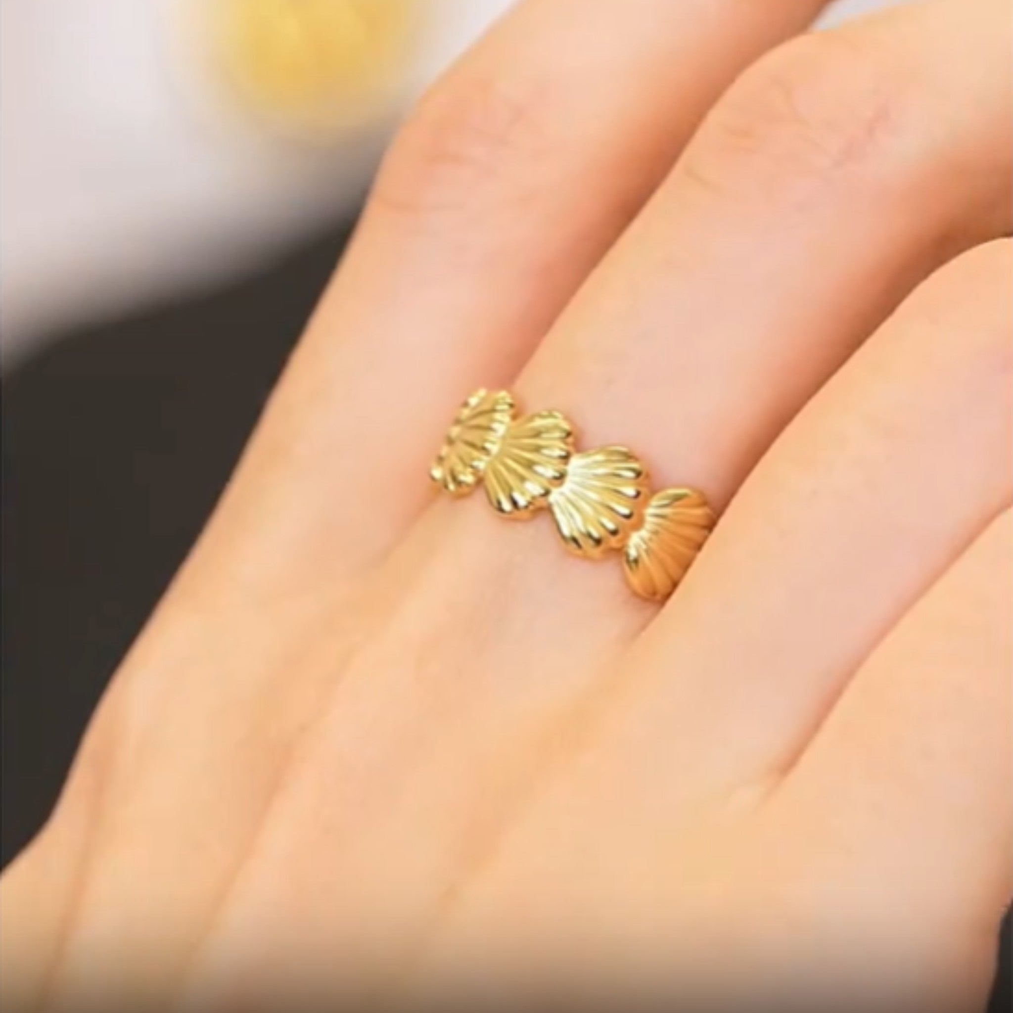 Ocean Shell Adjustable Ring