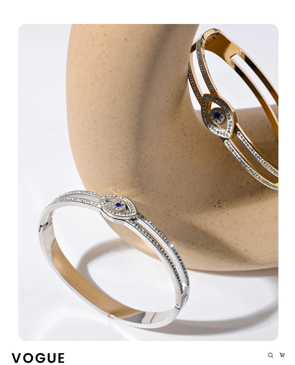 Cubic Zirconia Eye Bracelet