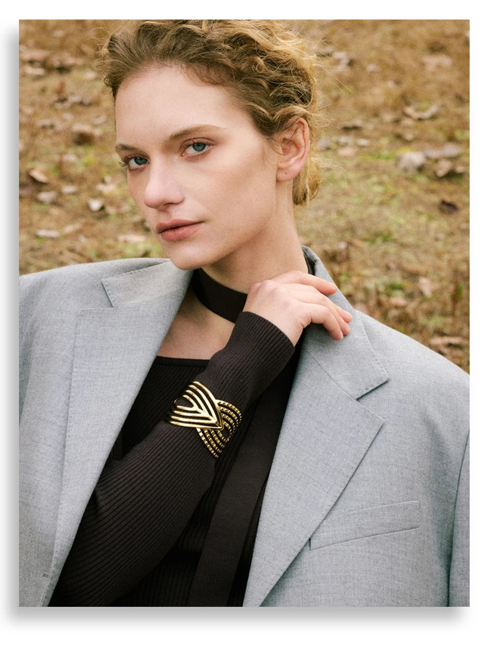 Geometric Hollow Stainless Steel Cuff