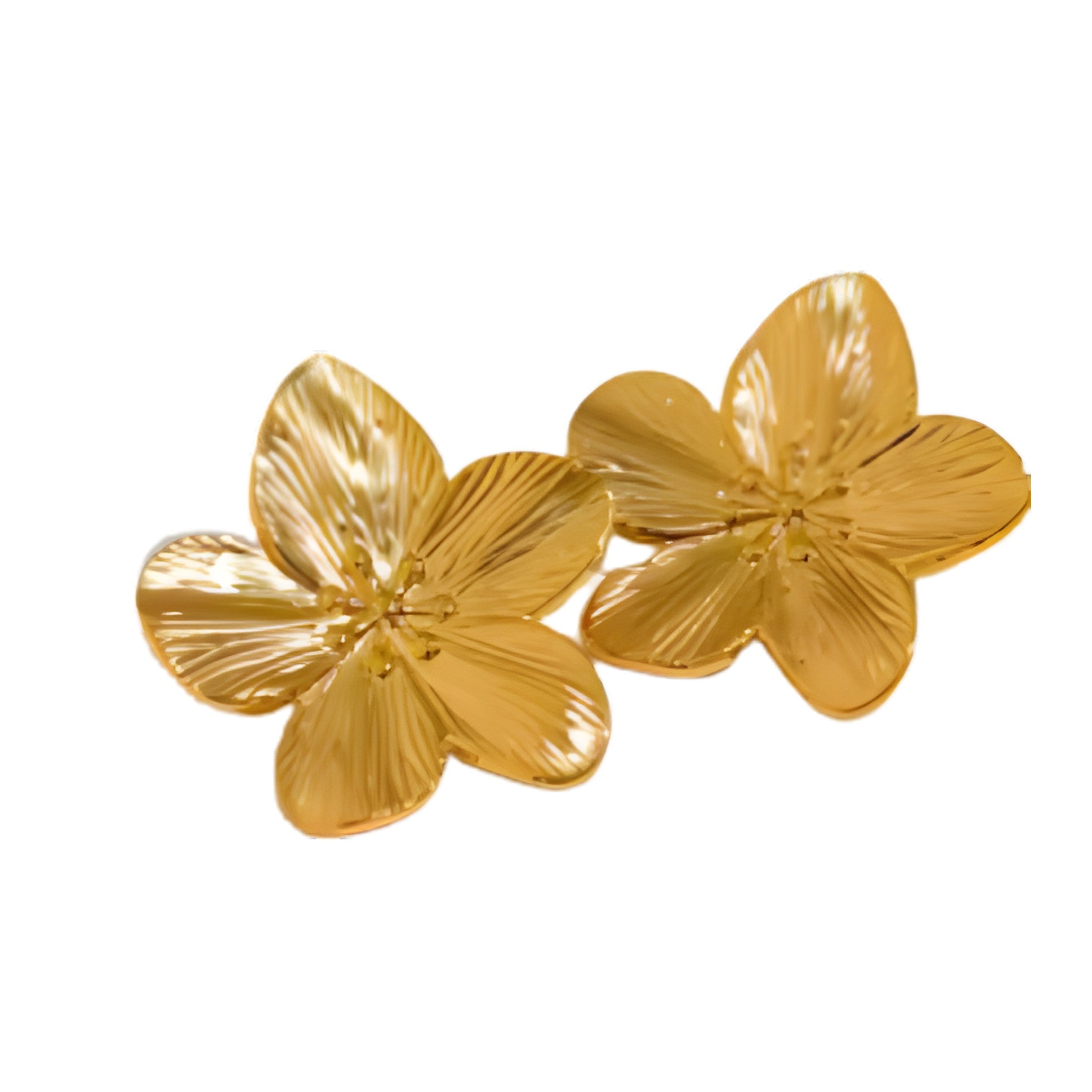 Vintage Gold Flower Earrings