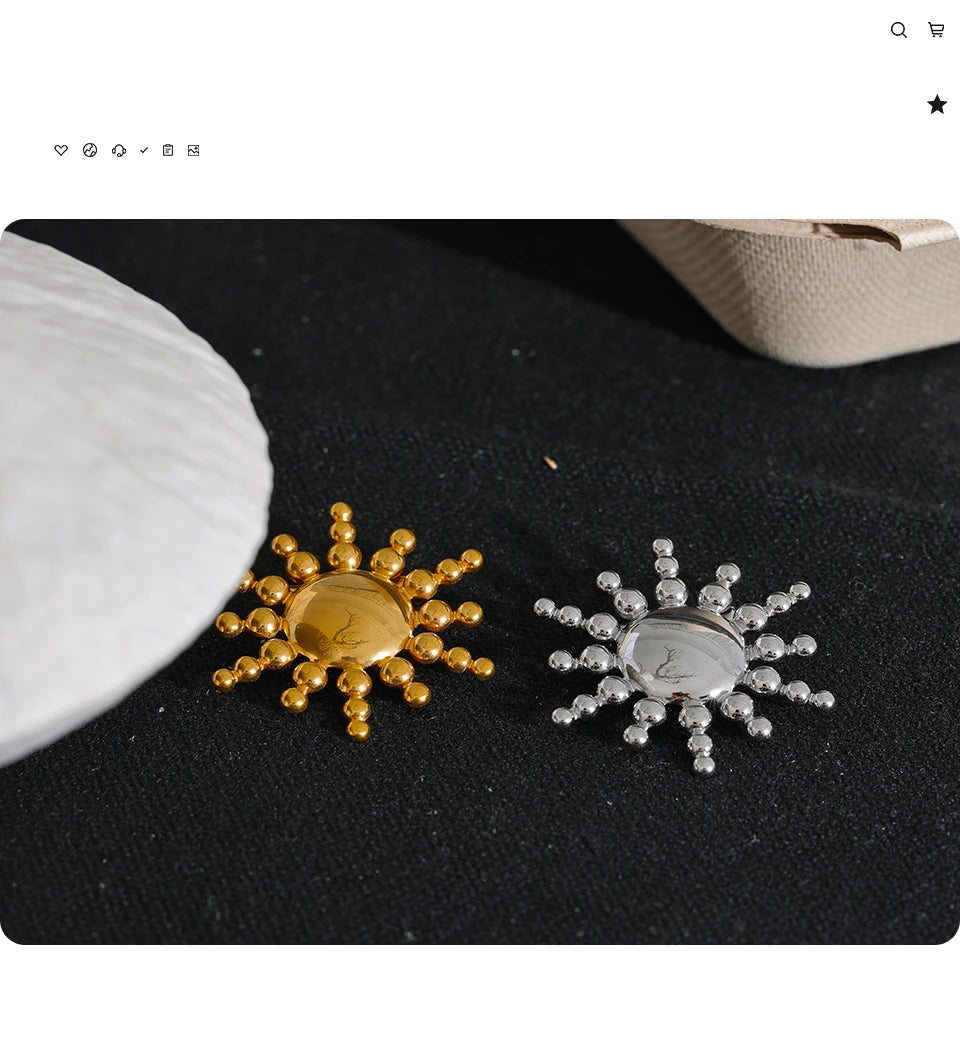 Sun Brooch Pin