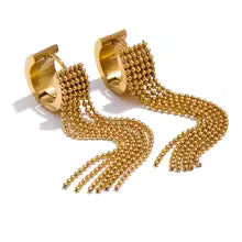 Tassel Chain Drop Earrings