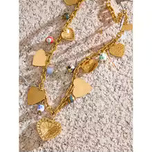 Ceramic Beads Heart Necklace