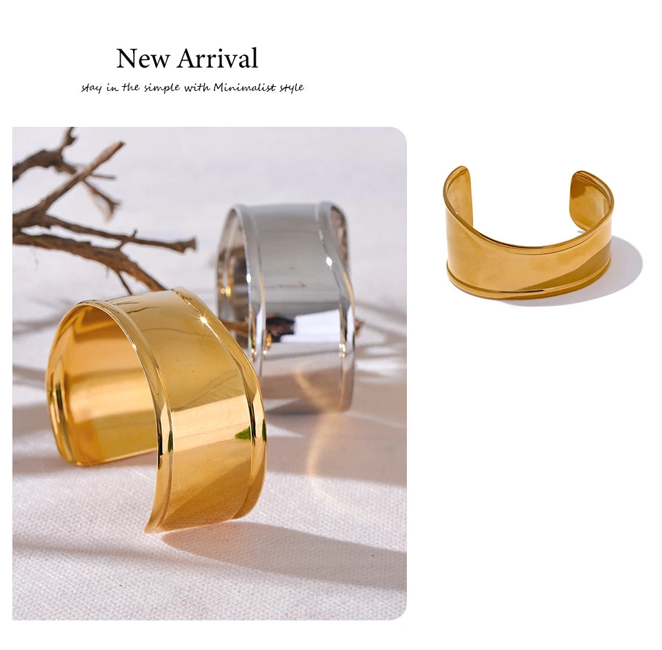 Gold Textured Stainless Steel Ring