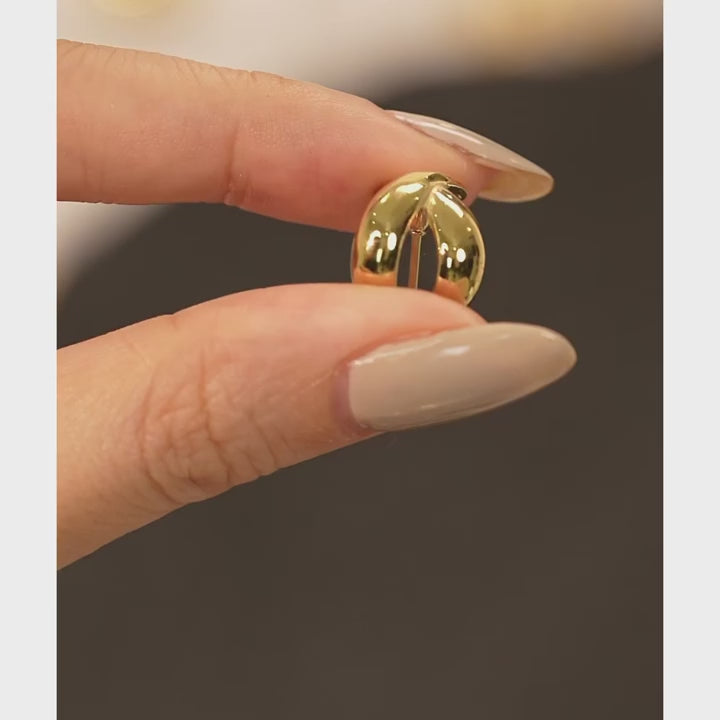 18K PVD X-Shape Stud Earrings