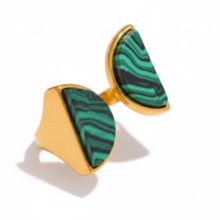 Green Malachite Stone Ring