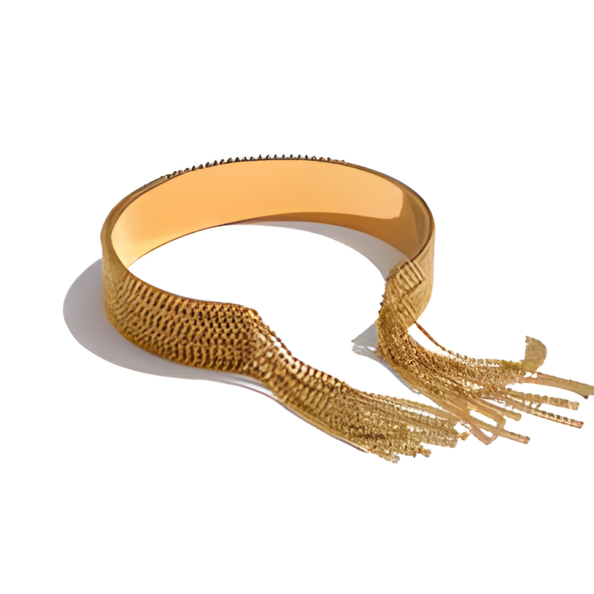 Gold Chain Tassel Cuff Bracelet