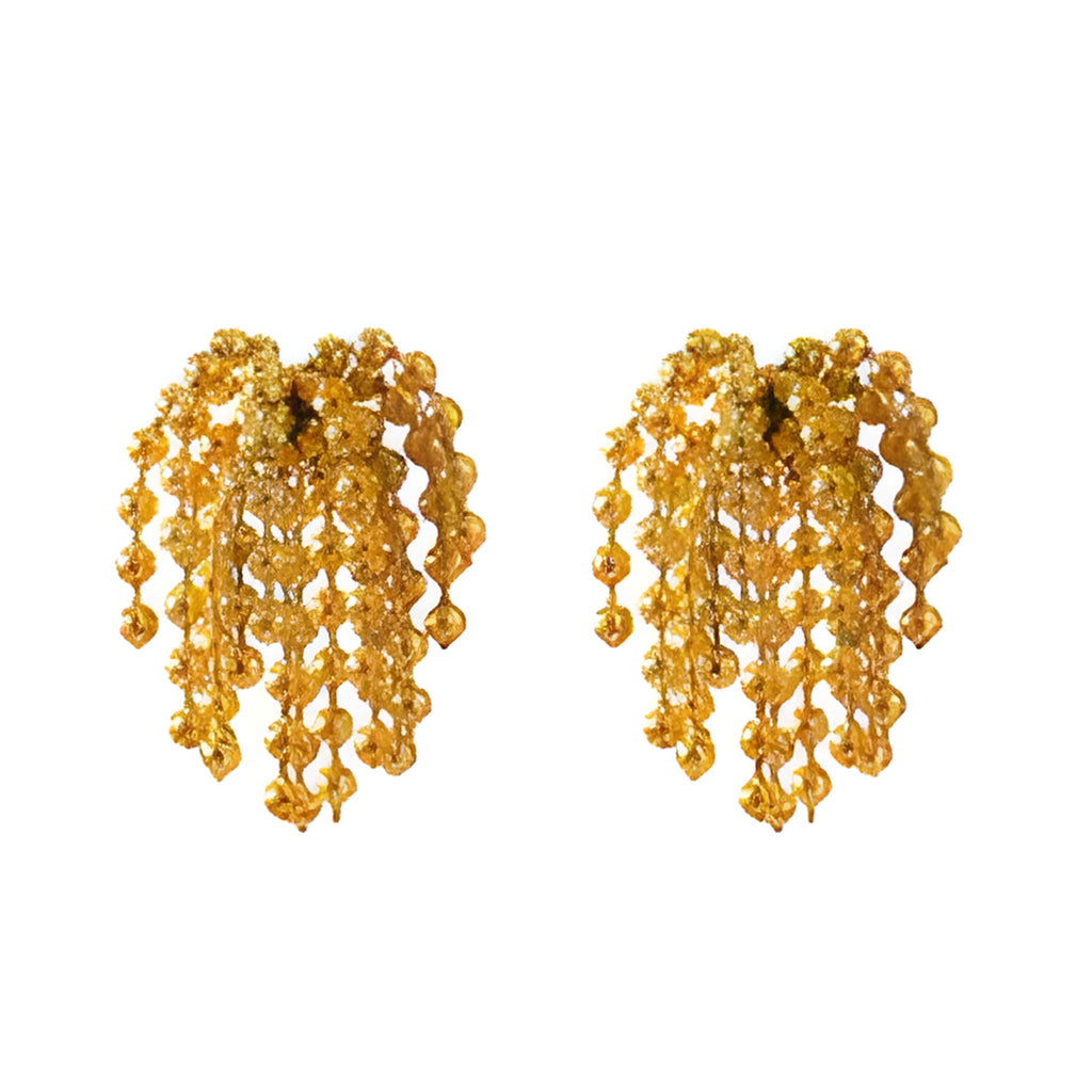 أقراط أذن مرصعة بشراشيب على شكل ألعاب نارية