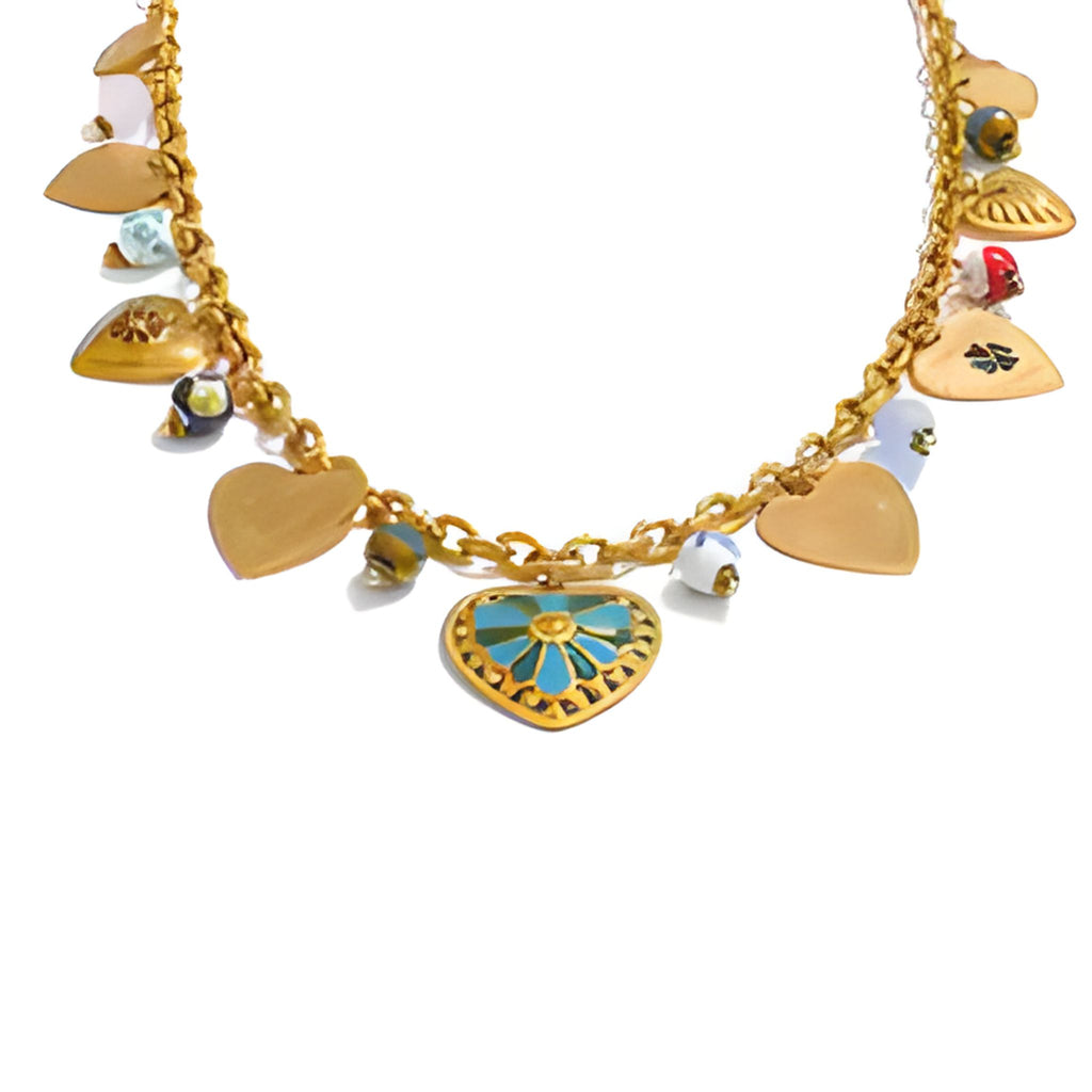 Ceramic Beads Heart Necklace