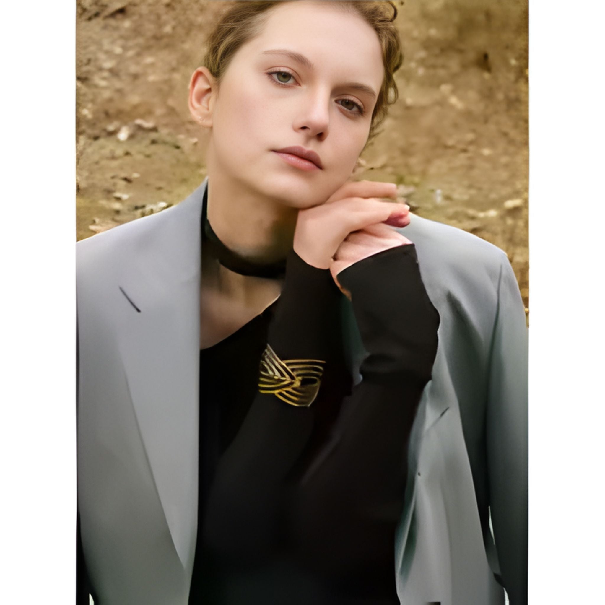 Geometric Hollow Stainless Steel Cuff