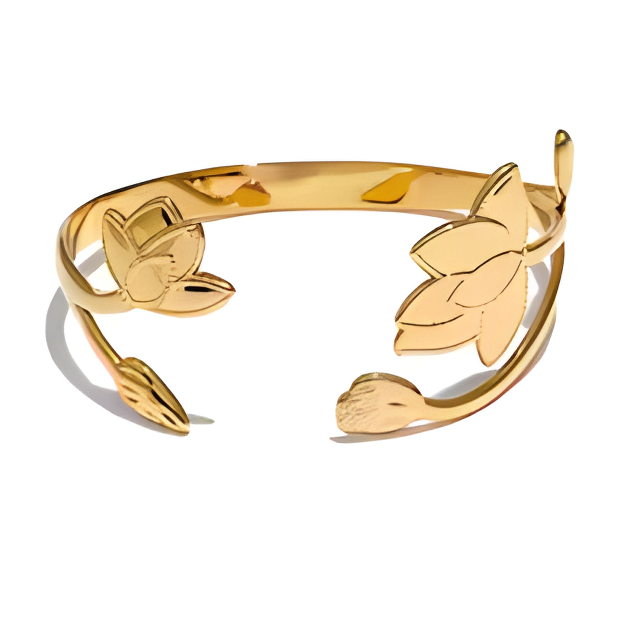 Geometric Hollow Stainless Steel Cuff