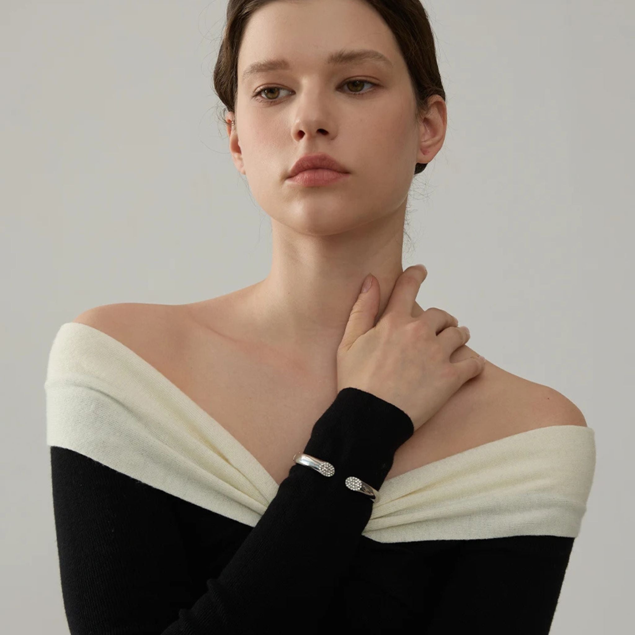 Cubic Zirconia Open Bracelet