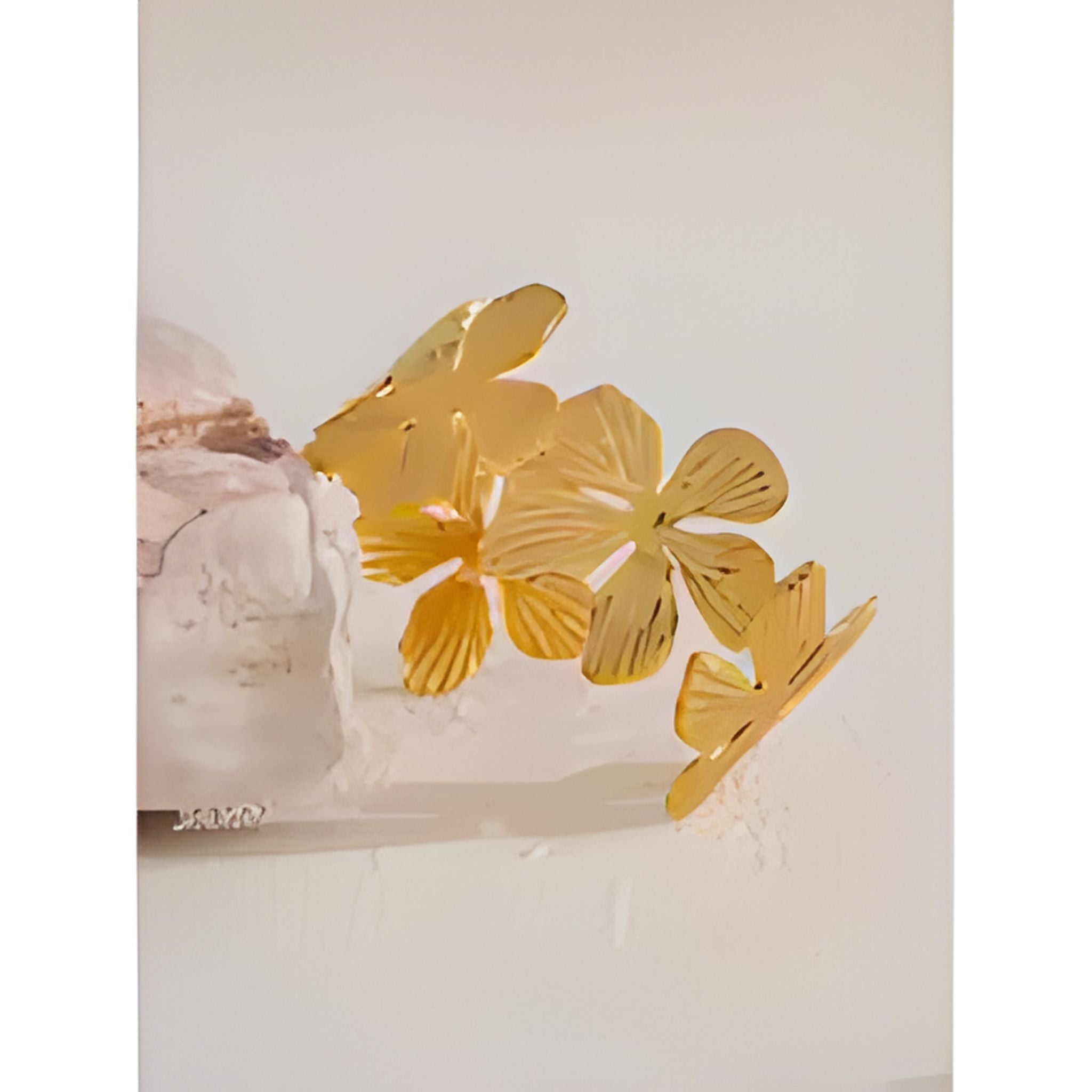 Gold Flower Cuff Bracelet