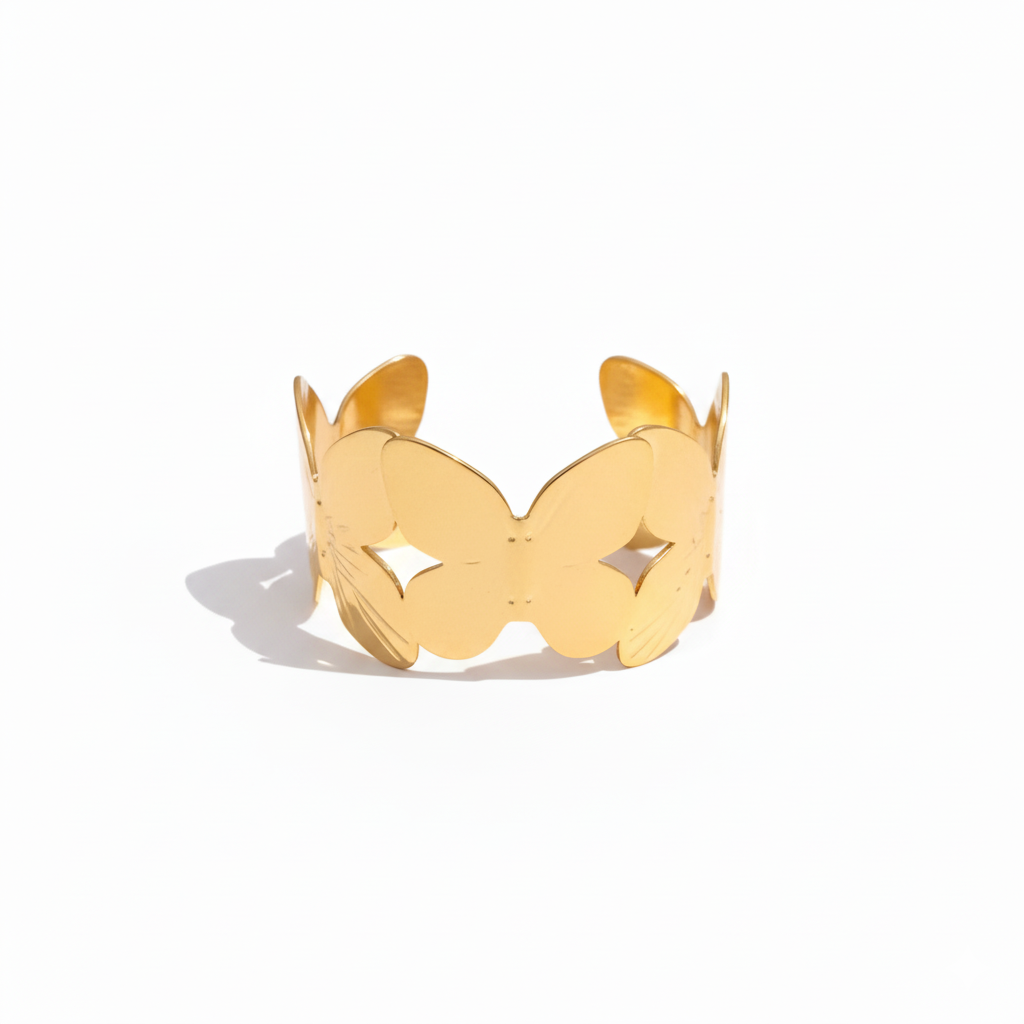 Butterfly Wide Cuff Bracelet