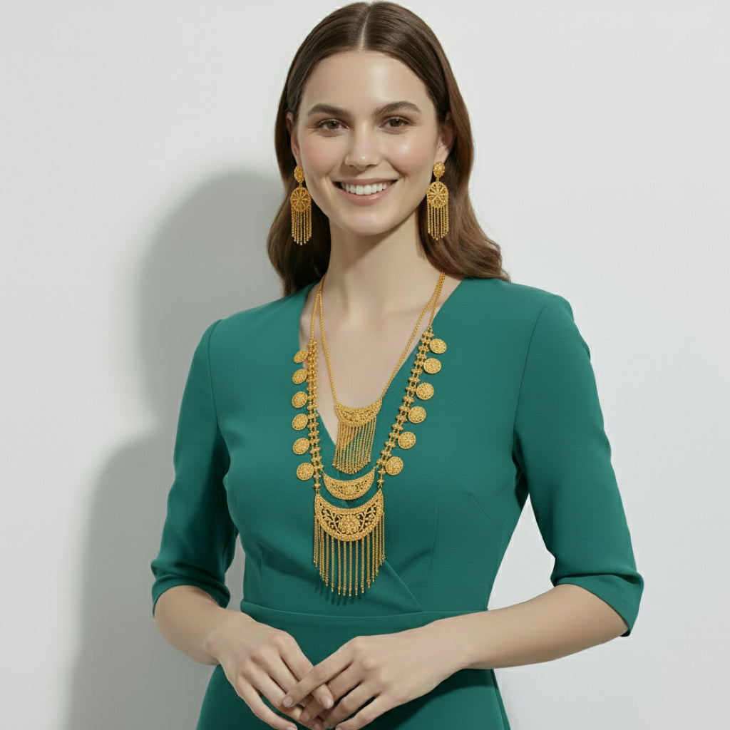 Large Long Gold Chain Necklace