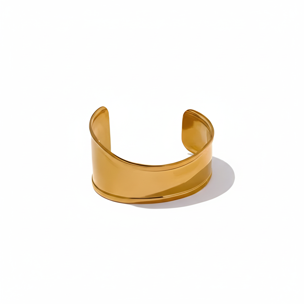 Gold Textured Stainless Steel Ring