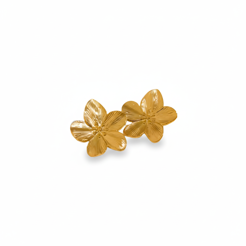 Vintage Gold Flower Earrings