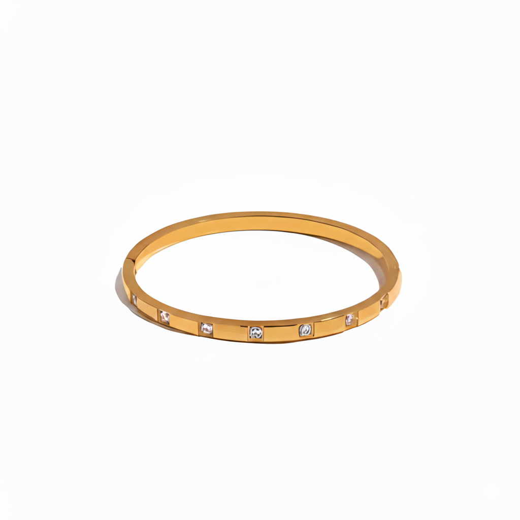Cubic Zirconia Gold Bracelet