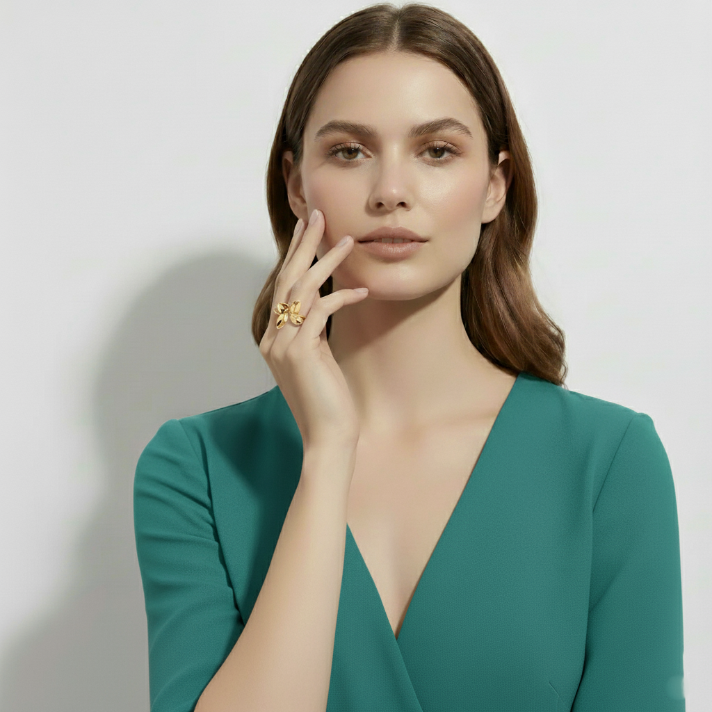 Flower Adjustable Ring