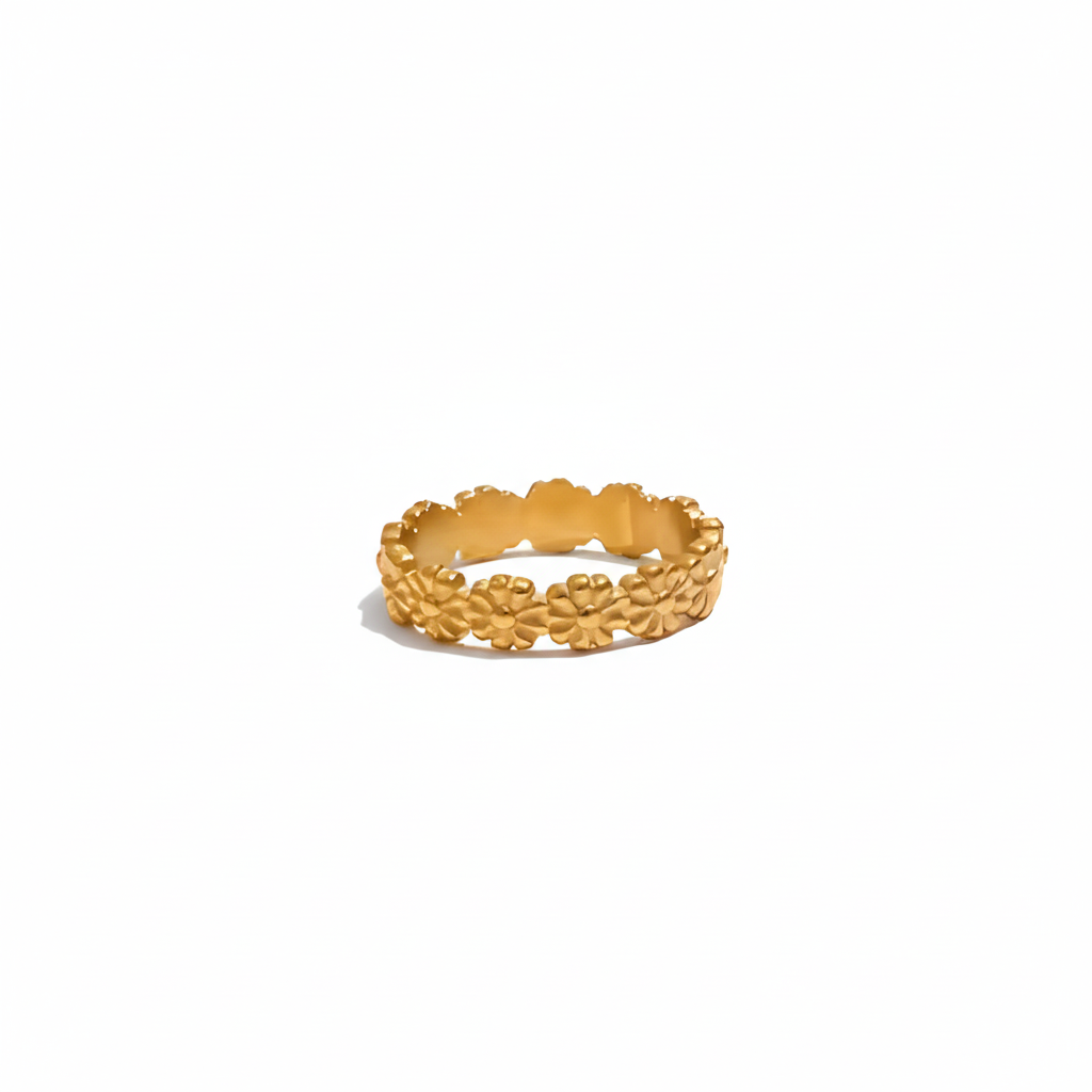18K Gold Flower Ring