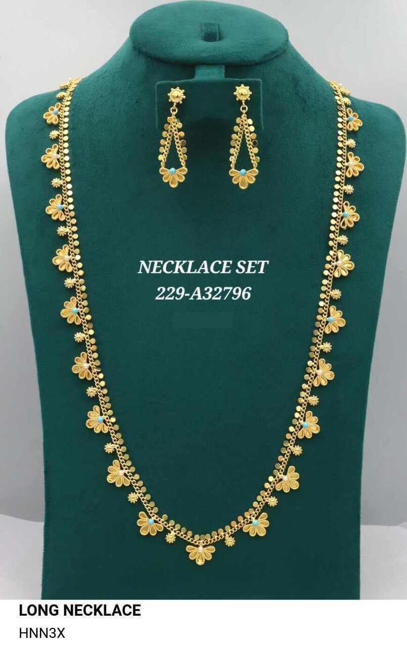 Stylish Long Golden Chain Necklace