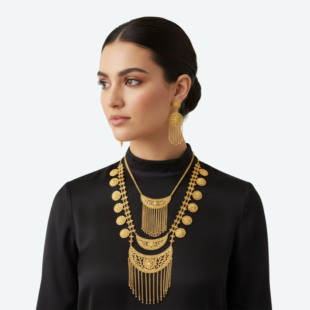 Large Long Gold Chain Necklace