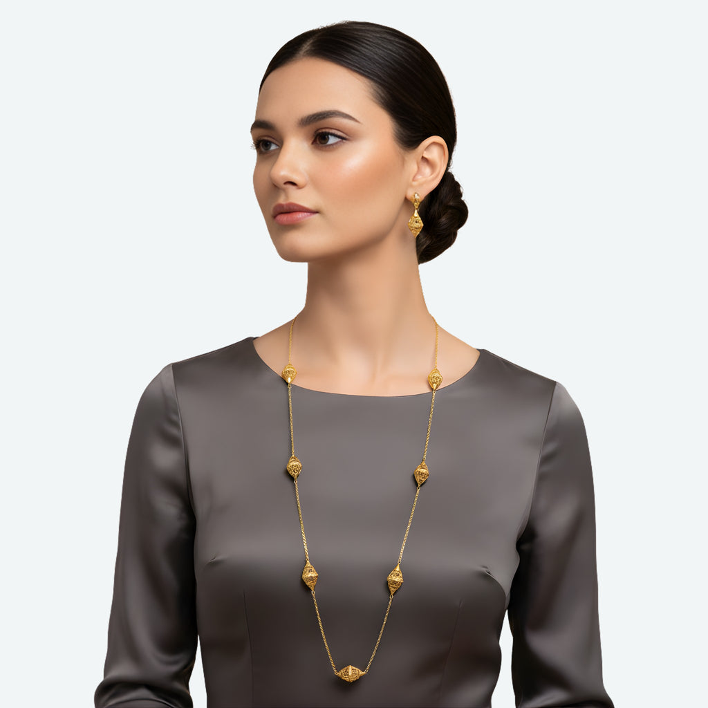 Long Tamra Gold Chain Necklace