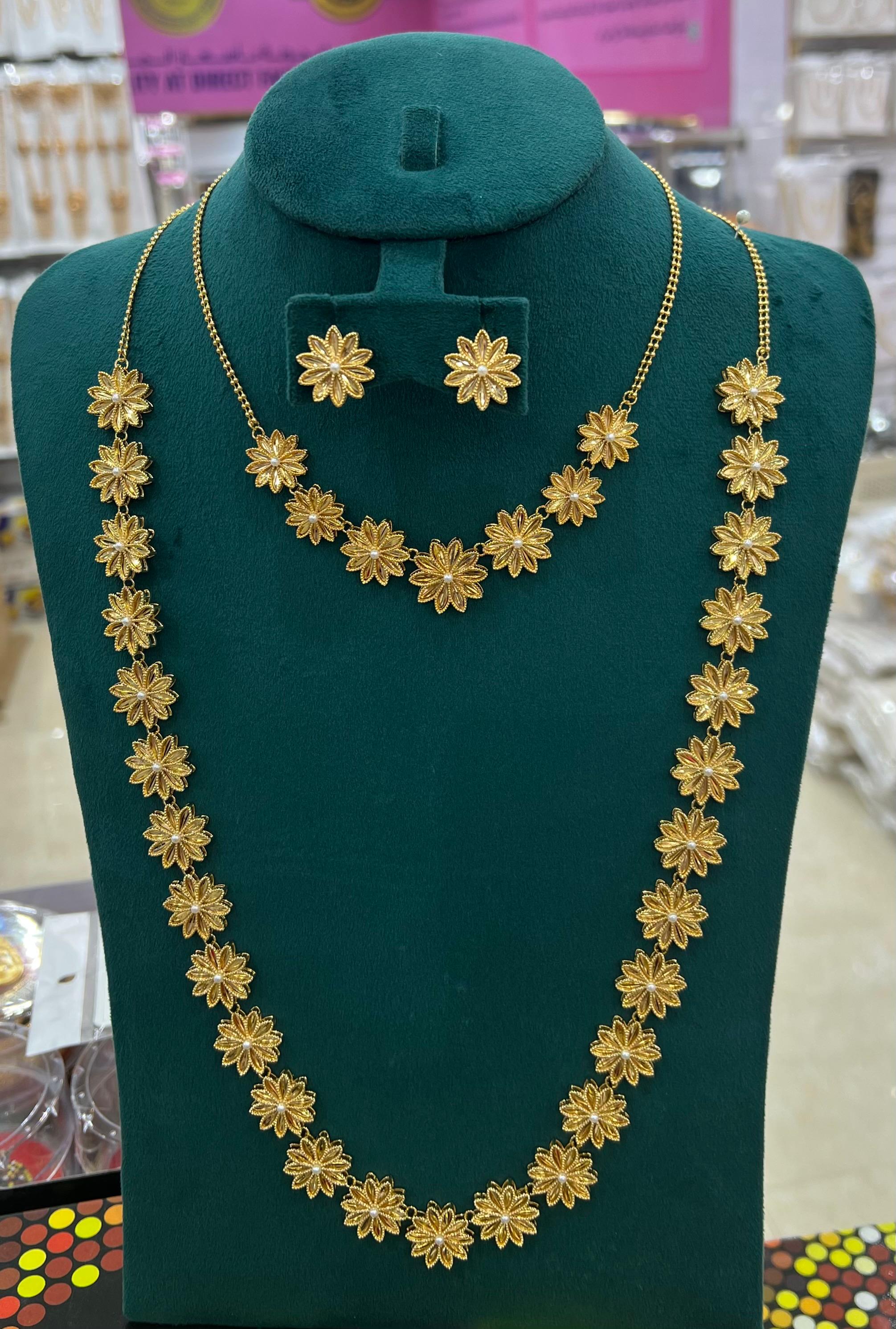 Floral Gold Jewelry Set