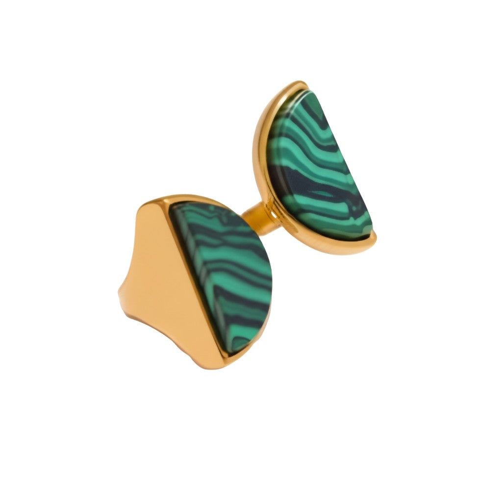 Green Malachite Stone Ring