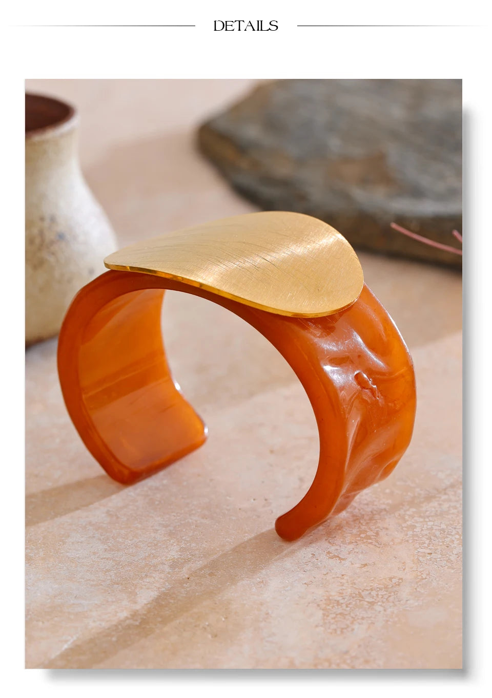 Acrylic Acetic Acid Open Bracelet