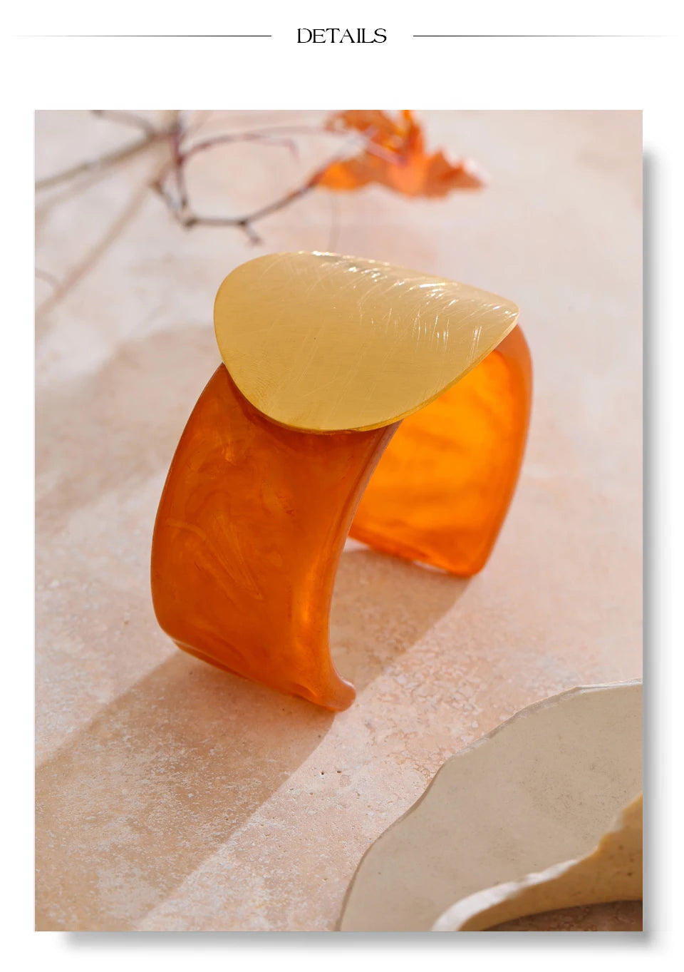 Acrylic Acetic Acid Open Bracelet