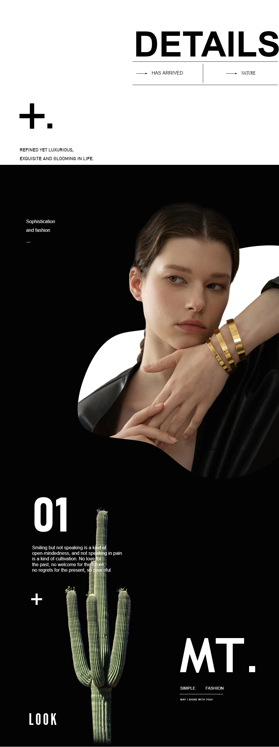 Gold Stainless Steel Wide Round Bracelet