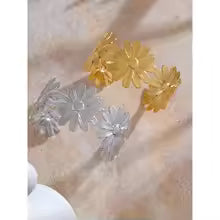 Sunflower Wide Cuff Bracelet