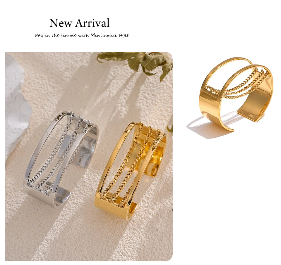 Gold Hollow Chain Adjustable Bracelet